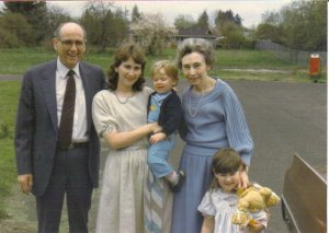 Grandma, Grandpa, Mom, Grant and me